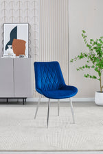 Load image into Gallery viewer, Plush-DC-21 Navy Velvet Dining Chair
