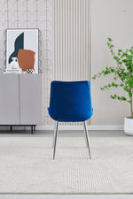 Load image into Gallery viewer, Plush-DC-21 Navy Velvet Dining Chair
