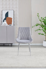 Load image into Gallery viewer, Plush-DC-21 Grey Velvet Dining Chair
