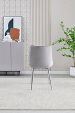 Load image into Gallery viewer, Plush-DC-21 Grey Velvet Dining Chair
