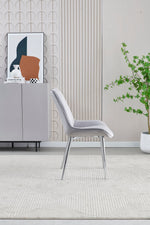 Load image into Gallery viewer, Plush-DC-21 Grey Velvet Dining Chair
