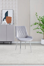 Load image into Gallery viewer, Plush-DC-21 Grey Velvet Dining Chair
