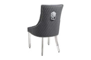 Plush-DC-24 Hudson Grey PU Leather Dining Chair