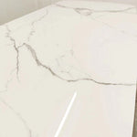 Load image into Gallery viewer, Plush-DT-01 Gold 1.8 Dining Table with Polar White Sintered Stone Top
