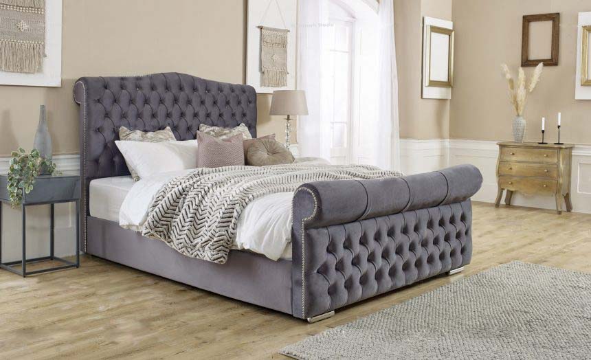 Colorado Sleigh upholstered Bed