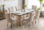 Load image into Gallery viewer, Plush-DT-18 Rectangle 150cm Ceramic Gold Table
