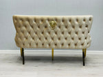 Load image into Gallery viewer, Plush-DB-20 Cream Gold Luxury Bench
