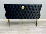 Load image into Gallery viewer, Plush-DB-19 Black Gold Luxury Bench
