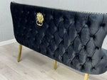 Load image into Gallery viewer, Plush-DB-19 Black Gold Luxury Bench
