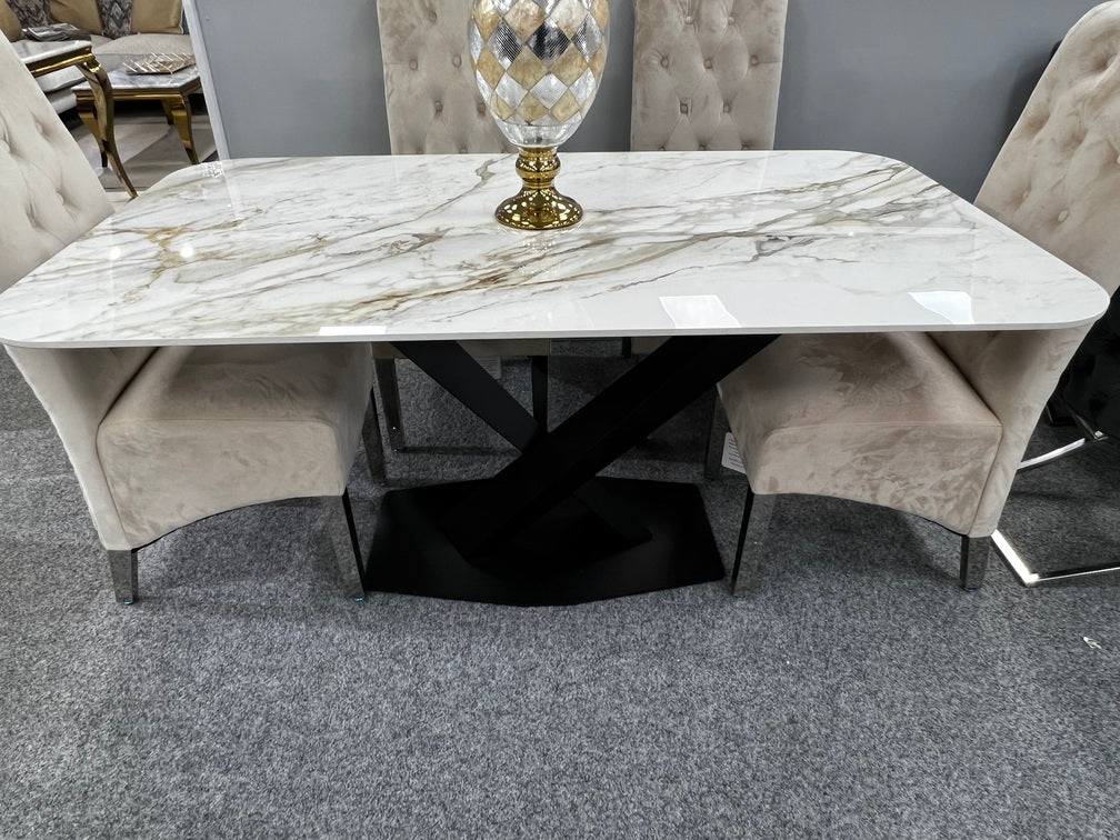 Plush-DT-21 Cream Ceramic Dining Table 160cm