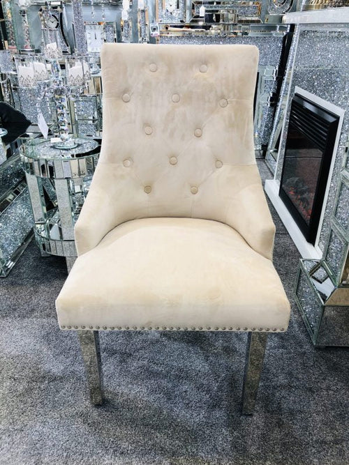 Plush-DC-24 Mink Velvet Dining Chair