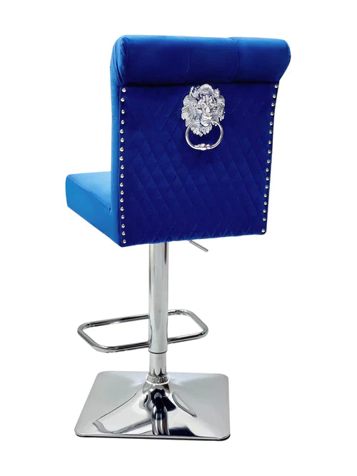 Plush-BS-25 Navy Bar Stool