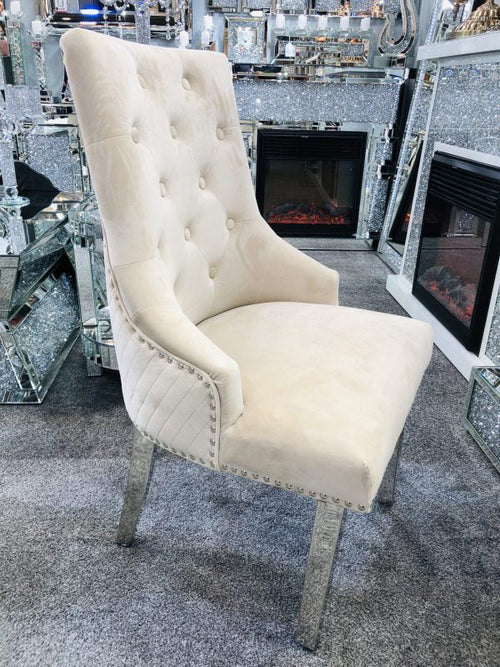 Plush-DC-24 Mink Velvet Dining Chair