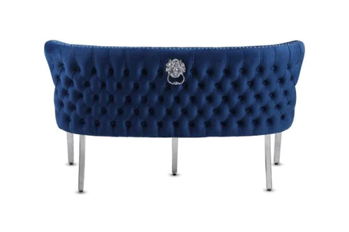 Plush-DB-27 Velvet Bench Navy