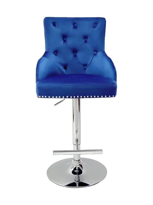 Plush-BS-24 Navy Fabric Bar Stool