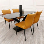 Load image into Gallery viewer, Plush-DT-15  1.6 Black Dining Table with Black Sintered Stone
