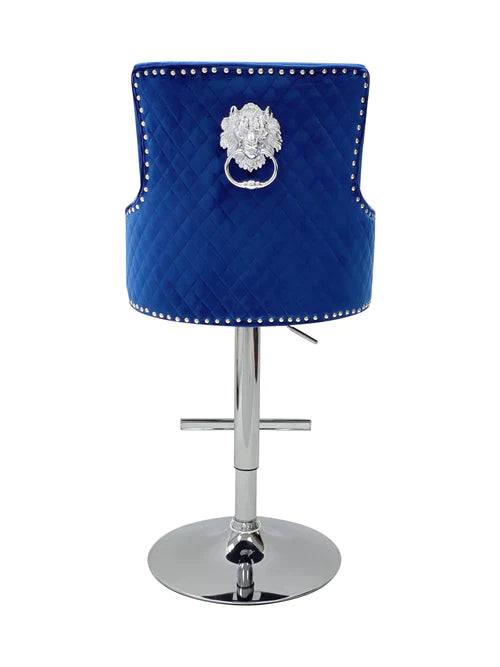 Plush-BS-24 Navy Fabric Bar Stool