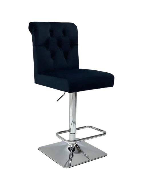 Plush-BS-25 Black Bar Stool