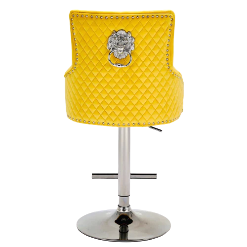 Plush-BS-24 Mustard Fabric Bar Stool