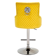 Plush-BS-24 Mustard Fabric Bar Stool