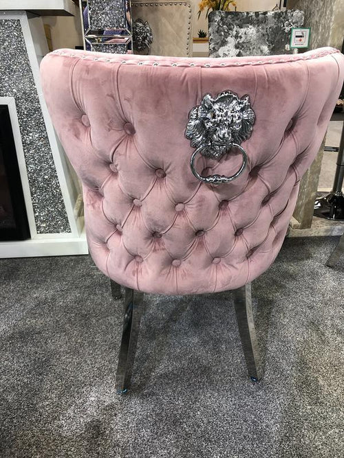 Plush-DC-27 Pink Dining Velvet Chair