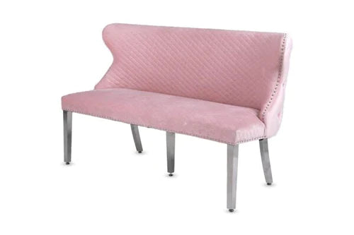 Plush-DB-27 Velvet Bench Pink