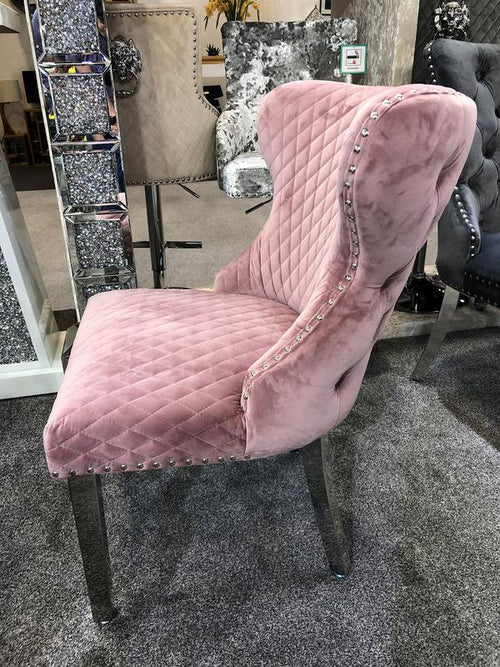 Plush-DC-27 Pink Dining Velvet Chair