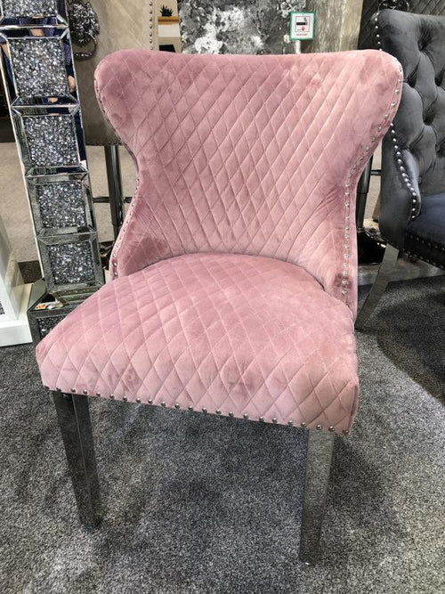 Plush-DC-27 Pink Dining Velvet Chair