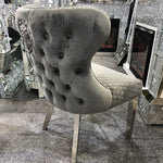 Load image into Gallery viewer, Plush-DC-27 Grey Velvet Dining Chair
