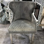 Load image into Gallery viewer, Plush-DC-27 Grey Velvet Dining Chair
