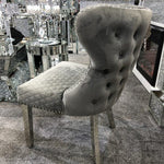 Load image into Gallery viewer, Plush-DC-27 Grey Velvet Dining Chair
