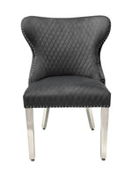 Load image into Gallery viewer, Plush-DC-27 Grey Velvet Dining Chair
