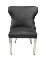 Load image into Gallery viewer, Plush-DC-27 Grey Velvet Dining Chair
