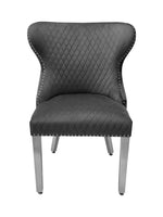 Load image into Gallery viewer, Plush-DC-27 Grey Velvet Dining Chair
