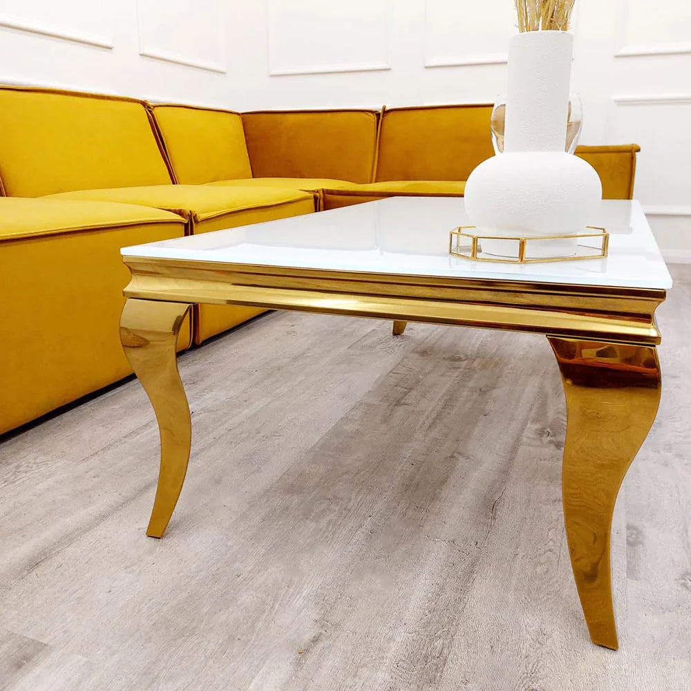 Plush-CT-02 Gold Coffee Table