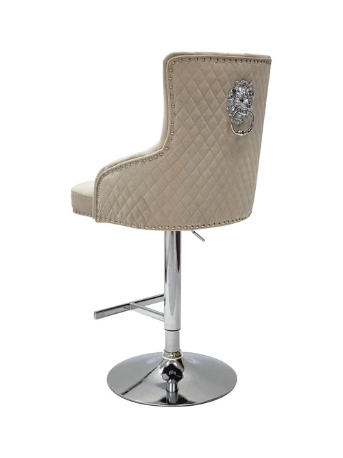 Plush-BS-24 Mink Fabric Bar Stool