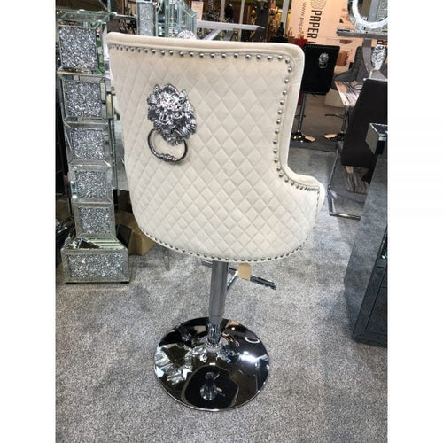 Plush-BS-24 Mink Fabric Bar Stool