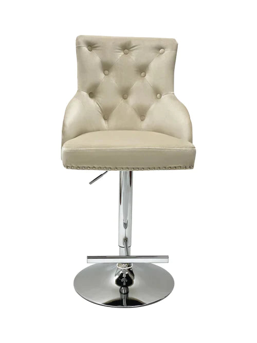 Plush-BS-24 Mink Fabric Bar Stool