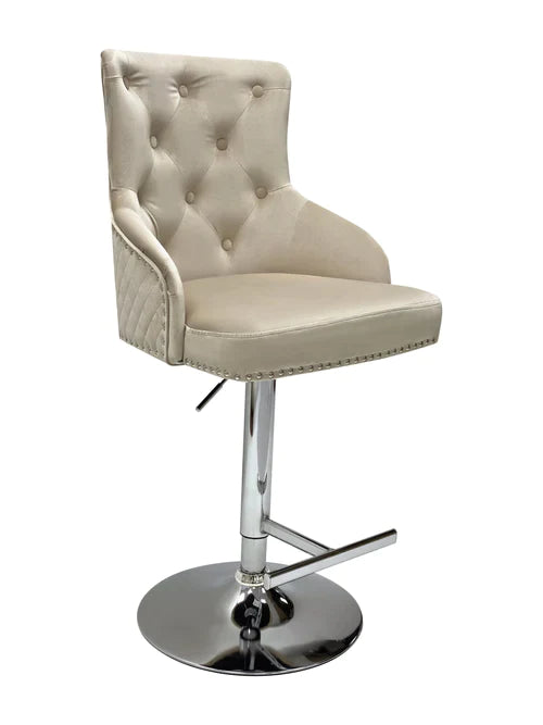 Plush-BS-24 Mink Fabric Bar Stool