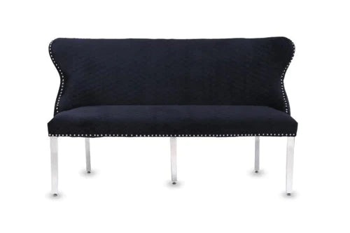 Plush-DB-27 Velvet Bench Black