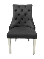 Load image into Gallery viewer, Plush-DC-24 Dark Grey Velvet Dining Chair
