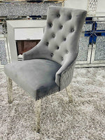 Load image into Gallery viewer, Plush-DC-24 Dark Grey Velvet Dining Chair
