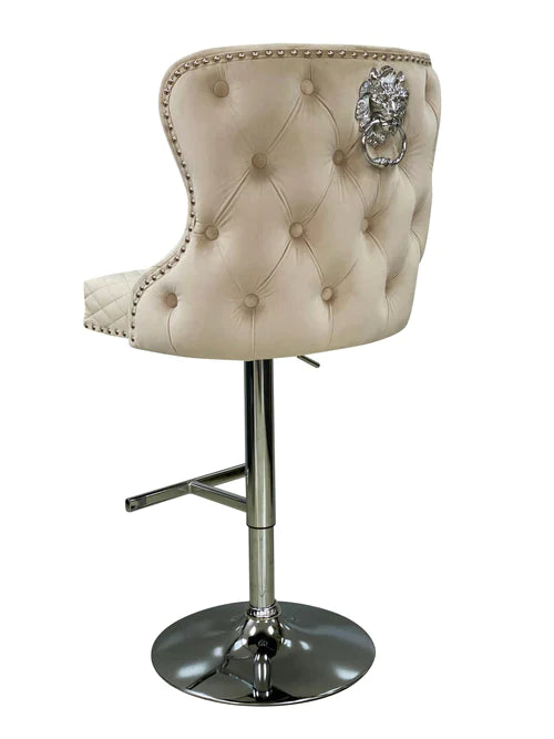 Plush-BS-27 Mink Velvet Bar Stool