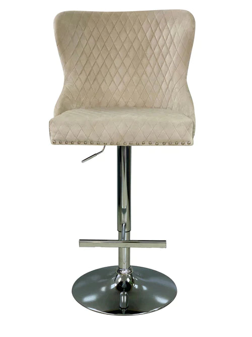 Plush-BS-27 Mink Velvet Bar Stool