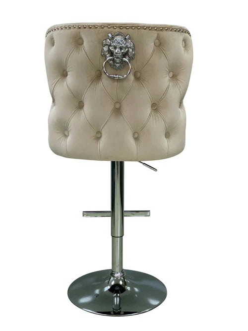 Plush-BS-27 Mink Velvet Bar Stool