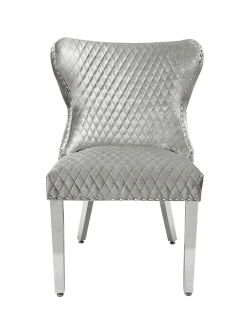 Plush-DC-27 HQ Brushed Silver Dining Chair