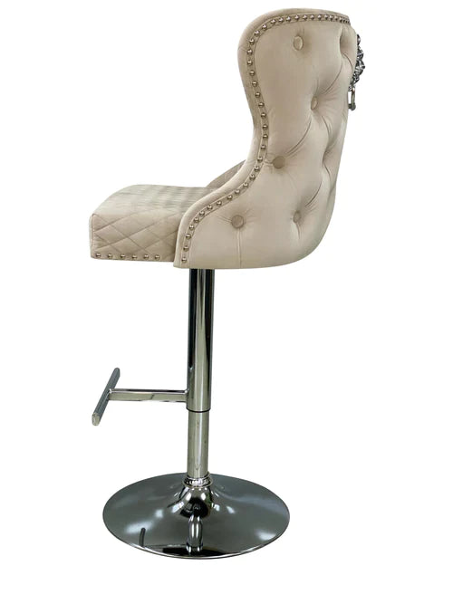 Plush-BS-27 Mink Velvet Bar Stool