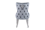 Load image into Gallery viewer, Plush-DC-19 Grey Silver Dining Chair
