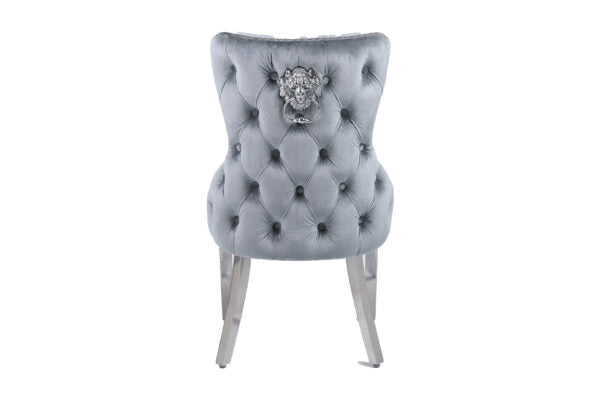 Plush-DC-19 Grey Silver Dining Chair