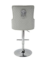 Load image into Gallery viewer, Plush-BS-24 Silver Fabric Bar Stool
